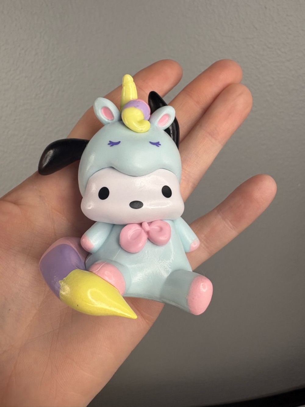 Pochacco Pastel Unicorn 3D Bag Clip - Hello Kitty and Friends